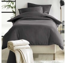 De Witte Lietaer Dekbedovertrek Katoen Satijn, Olivia Ebony - 140 x 200/220 + 60 x 70 cm