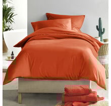 De Witte Lietaer Dekbedovertrek Katoen Satijn, Olivia Rooibos - 140 x 200/220 + 60 x 70 cm