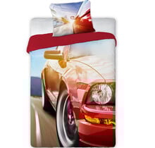 Turbo Car Dekbedovertrek - 140 x 200 + 70 x 90 - Katoen