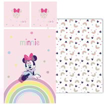 Disney Minnie Mouse Dekbedovertrek Rainbow - 140 x 200 cm / 65 x 65 cm - Polykatoen