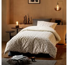 De Witte Lietaer Dekbedovertrek, Dentree Soft White - 140 x 220 cm + 60 x 70 cm - 100% Katoen Flanel