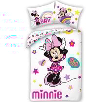 Disney Minnie Mouse Dekbedovertrek, Smile - Eenpersoons - 140 x 200 + 70 x 90 cm - Katoen