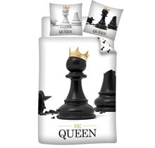 Schaak Dekbedovertrek Be Queen - 140 x 200 cm + 63 x 63 cm - Polyester