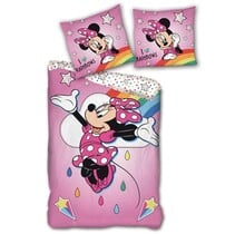 Disney Minnie Mouse Dekbedovertrek, Rainbows - 140 x 200 + 63 x 63 cm - Polyester