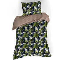 De Witte Lietaer Dekbedovertrek Katoen Satijn, Elm Chinchilla - 140 x 200/220 + 60 x 70 cm