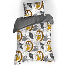 De Witte Lietaer Dekbedovertrek Katoen Satijn, Anastasia Golden Yellow - 140 x 200/220 + 60 x 70 cm