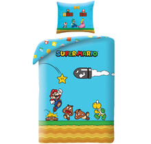 Super Mario Dekbedovertrek, Wahoo! - Eenpersoons - 140 x 200 + 70 x 90 cm - Polyester