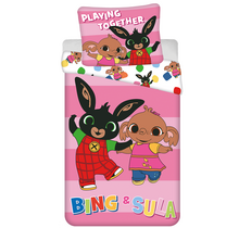 Bing Bunny Dekbedovertrek Playing Together - 140 x 200 cm / 70 x 90 cm - Katoen
