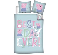 Peppa Pig Dekbedovertrek Best Day - 140 x 200 + 63 x 63 cm - Polyester