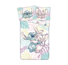 Disney Lilo & Stitch Dekbedovertrek, Leaves - Eenpersoons - 140 x 200 cm / 70 x 90  cm - Katoen
