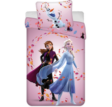 Disney Frozen Dekbedovertrek, Magical Time - Eenpersoons 140 x 200 + 60 x 80 cm - Katoen