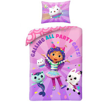 Gabby's Poppenhuis Dekbedovertrek, Party Cats - 140 x 200 + 70 x 90 cm - Polyester