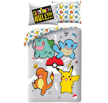 Pokemon Dekbedovertrek, Juniors Rule - Eenpersoons - 140 x 200 + 70 x 90 cm - Polyester