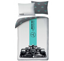 Mercedes Dekbedovertrek, F1 - Eenpersoons - 140 x 200 cm + 70 x 90 cm - Katoen