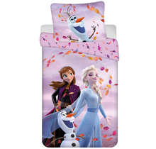 Disney Frozen Dekbedovertrek, Magic - Eenpersoons 140 x 200 + 70 x 90 cm - Katoen