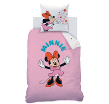 Disney Minnie Mouse Dekbedovertrek, Happy - 140 x 200 cm + 63 x 63 cm - Katoen