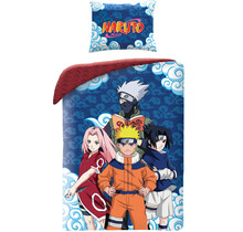 Naruto Dekbedovertrek, Sasuke Sakura Kakashi - Eenpersoons - 140 x 200 + 65 x 65 cm - Katoen