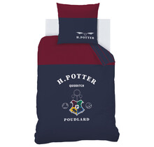 Harry Potter Dekbedovertrek, Stripe - 140x200 cm + 63x63cm - Katoen