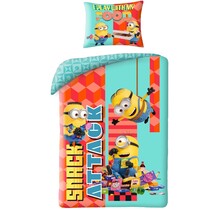 Minions Dekbedovertrek, Snack Attack - Eenpersoons - 140 x 200 + 70 x 90 cm - Polyester