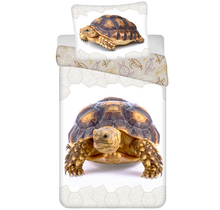 Animal Pictures Dekbedovertrek, Schildpad - Eenpersoons - 140 x 200 + 70 x 90 cm - Katoen