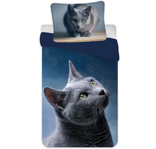 Animal Pictures Dekbedovertrek, Kat - 140 x 200 + 70 x 90 cm - Polyester