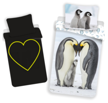 Animal Pictures Dekbedovertrek - Pinguin Glow in the Dark - 140 x 200 + 70 x 90 cm - Katoen