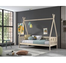 Bedbank Tipi - Naturel houtkleur  - 90x200