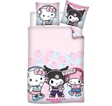 Sanrio Dekbedovertrek Friends - 140 x 200 + 65 x 65 cm - Polykatoen