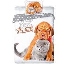 Animal Pictures Dekbedovertrek Cat & Dog - 140x200 + 70x90cm - 100% katoen