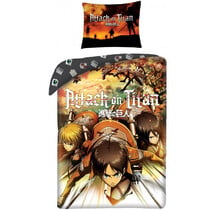 Attack on Titan Dekbedovertrek, Eren - 140 x 200 cm + 70 x 90 cm - Katoen