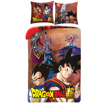 Dragon Ball Super Dekbedovertrek, King Kai - Eenpersoons - 140 x 200 + 70 x 90 cm - Polyester
