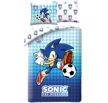 Sonic the Hedghog Dekbedovertrek, Voetbal - Eenpersoons - 140 x 200 + 70 x 90 cm - Polyester