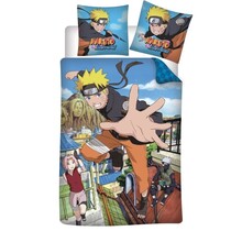 Naruto Dekbedovertrek, Shippuden - Eenpersoons - 140 x 200 cm + 65 x 65 cm - Katoen