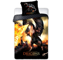 Draak Dekbedovertrek, Dragons - 140 x 200 cm + 70 x 90 cm - Katoen