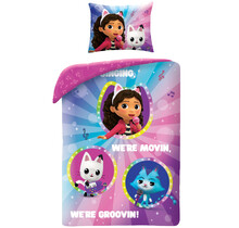 Gabby's Poppenhuis Dekbedovertrek, We're Groovin - Eenpersoons - 140 x 200 + 70 x 90 cm - Polyester