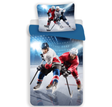 Sweet Home Dekbedovertrek, IJshockey - Eenpersoons - 140 x 200 + 70 x 90 cm  - Polyester