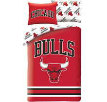 Chicago Bulls Dekbedovertrek, Logo - Eenpersoons - 140 x 200 + 70 x 90 cm - Polyester
