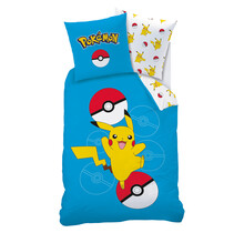 Pokemon Dekbedovertrek Pokeball  - 140 x 200 + 63 x 63 cm - Katoen