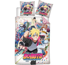 Naruto Dekbedovertrek, Boruto - 140 x 200 cm + 63 x 63 cm  - Polyester