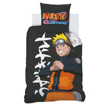 Naruto Dekbedovertrek, Uzumaki - 140 x 200 cm + 63 x 63 cm  - Katoen