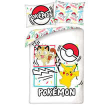 Pokemon Dekbedovertrek, Meowth - Eenpersoons - 140 x 200 + 70 x 90 cm - Polyester