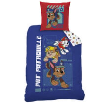 Paw Patrol Dekbedovertrek, Patou - Eenpersoons -140 x 200 + 63 x 63 cm - Katoen