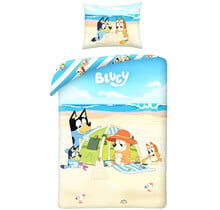 Bluey Dekbedovertrek, Beach - Eenpersoons - 140 x 200 + 70 x 90 cm  - Katoen