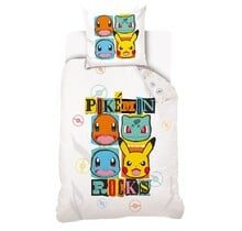 Pokémon Dekbedovertrek, Rocks - Eenpersoons - 140 x 200 + 70 x 90  cm - Katoen