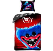 Poppy Playtime Dekbedovertrek,  Huggy Wuggy - 140 x 200 cm + 70 x90 cm - Katoen