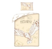 Harry Potter Baby Dekbedovertrek, Hedwig - 100 x 135 cm + 40 x 60 cm - Katoen