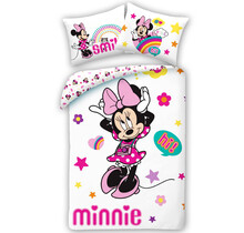 Disney Minnie Mouse Dekbedovertrek, Smile - Eenpersoons - 140 x 200 + 70 x 90 cm - Katoen