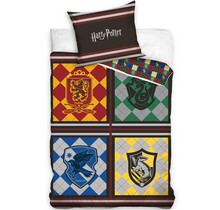Harry Potter Dekbedovertrek, School - 140  x 200 cm + 60 x 70 cm - Katoen