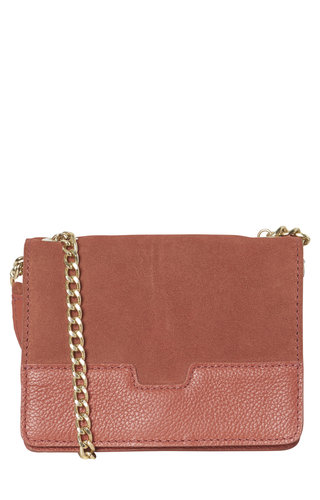 Pieces Beate Leren Crossbody Redwood Pieces Beate Leren Crossbody Redwood
