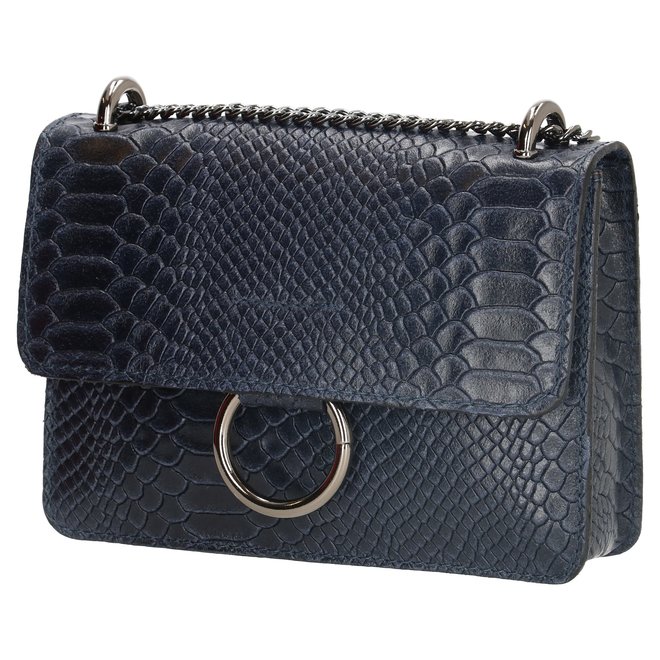 Ring Croco Bag Navy